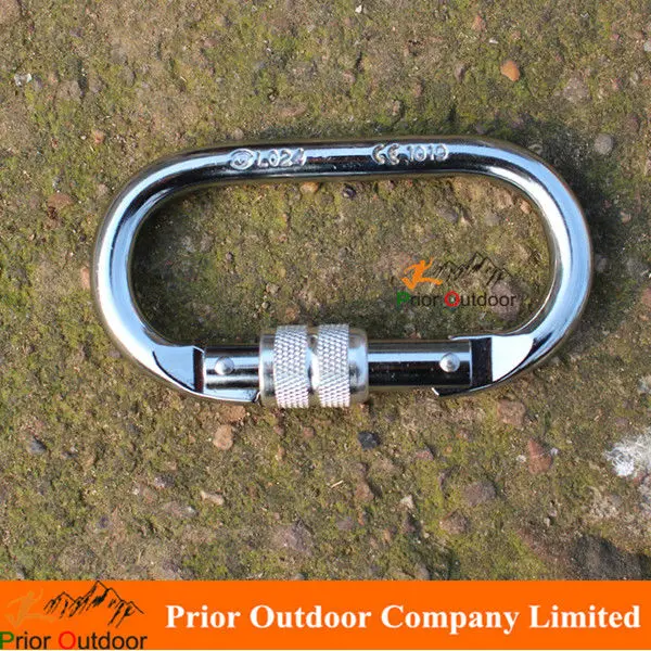 

CE Certificated Silver Steel Carabiner 25KN O Type, As pictures