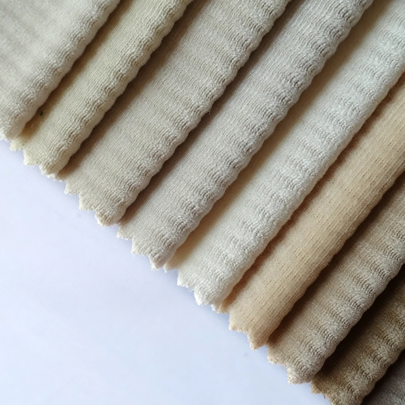 
2018 New wholesale spandex corduroy velvet fabric for trousers and pants 