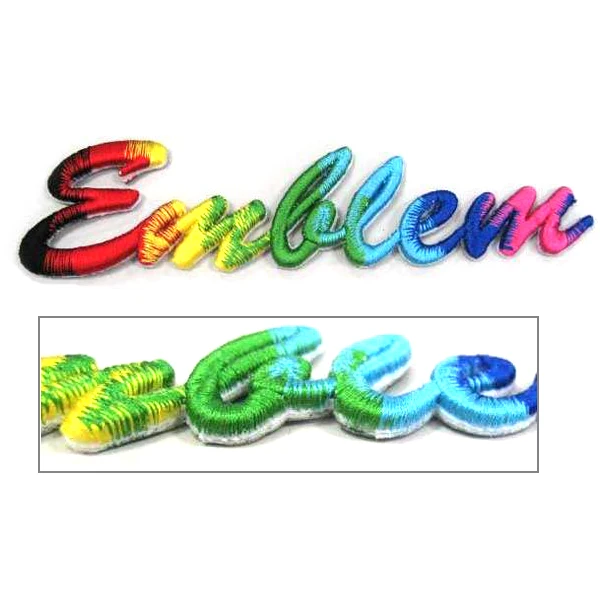 Custom 3D Puff Logo Iron on Embroidered Letter Wholesale