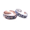 Valentines Day Wedding Rings Jewelry A Pairs Van Gogh Starry Sky Open Couple Silver Ring