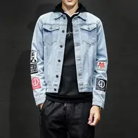 

Wholesale Custom Casual Street Wear Denim Men's Jean Denim Trucker Jacket