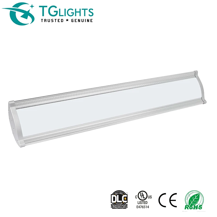 
130lm/W DLC Premium 15600lm 120Watt LED Industrial HighBay Hanging Installation 