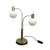 double socket painted bronze metal table lamp