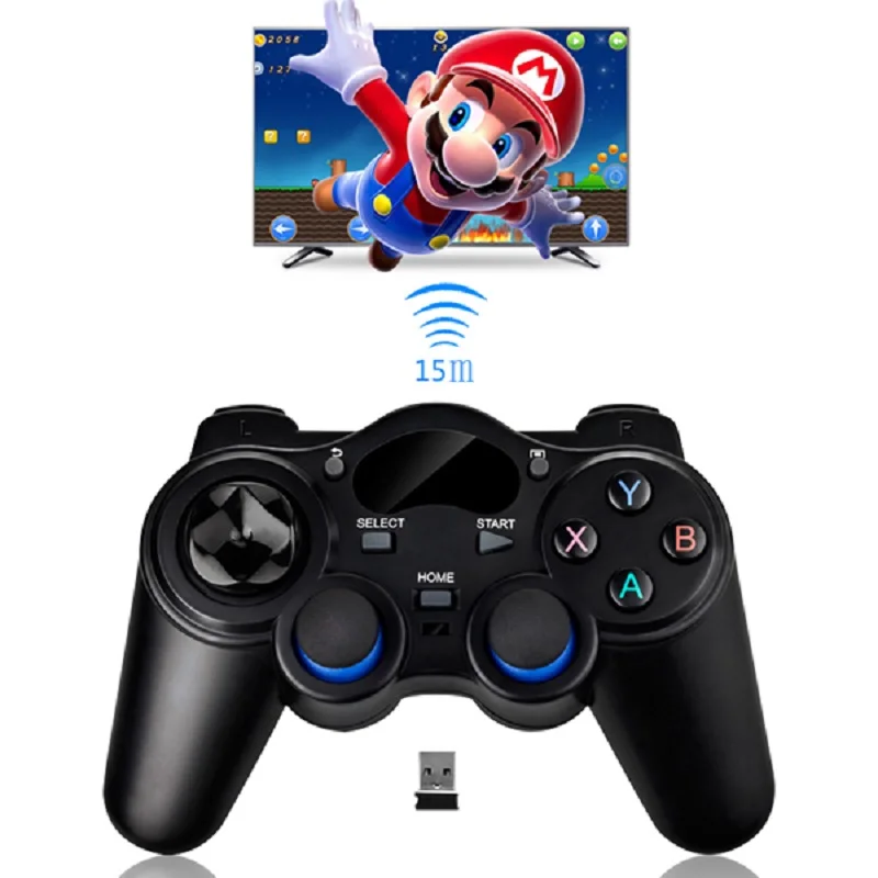 

3475A Universal 2.4G Wireless Game Controller Gamepad Joystick for Android TV Box Tablets PC GPD XD, Black