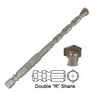 Double R Hex Shank Carbide Tipped Universal Multi Purpose Masonry Drill Bit for Concrete Tile Masonry Wood Metal Drilling