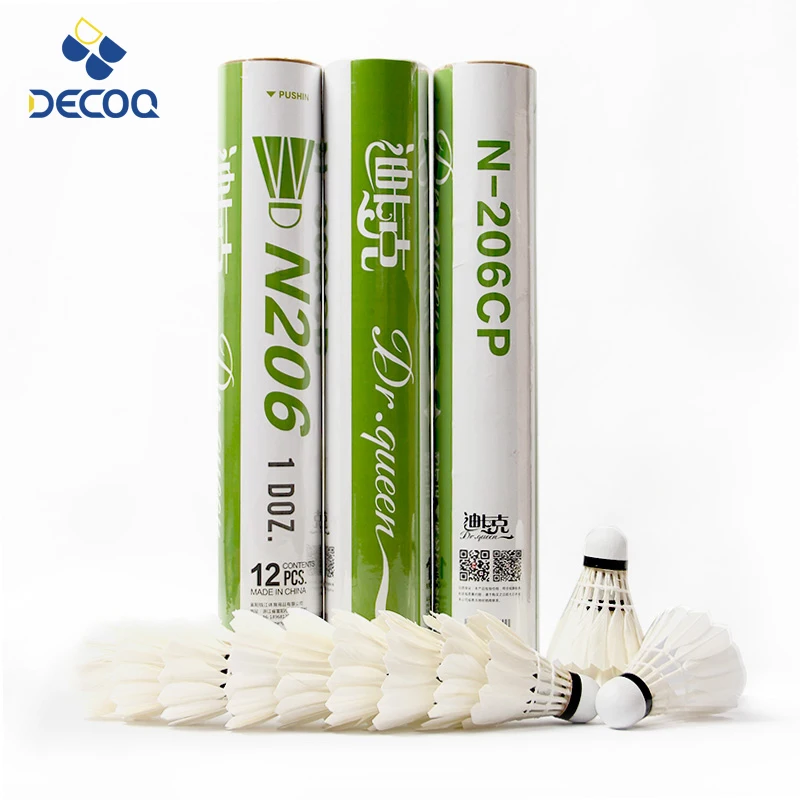 

DECOQ Wholesale Cork Duck Feather Badminton Shuttlecock For Training And Outdoor Fun, White