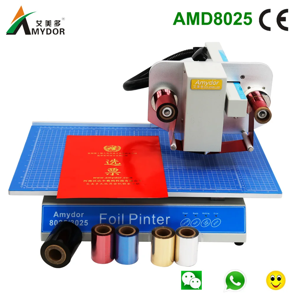 Amydor Amd8025 Digital Hot Sale Gold Foil Stamping Machine /flatbed