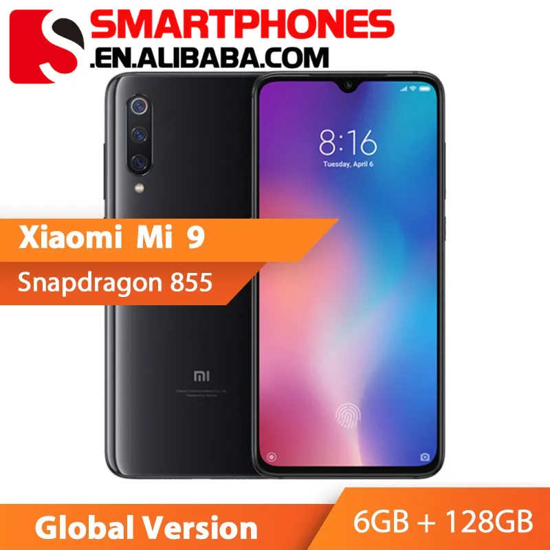 

Global Version Xiaomi Mi 9 Mi9 6GB 128GB 6.39'' AMOLED Screen Snapdragon 855 Octa Core Mobile Phone 48MP Triple Camera
