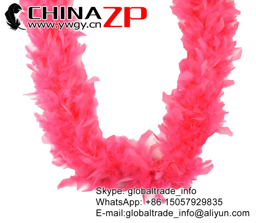 Top sale ZP Crafts Factory wholesale Party Decoration Chandelle plumes Bulk Dyed Flamingo turkey feather boas