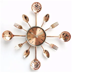 Cutlery Kitchen Wall Clock Fork Spoon Decorative Cutlery Kitchen Wall Clock Fork Spoon