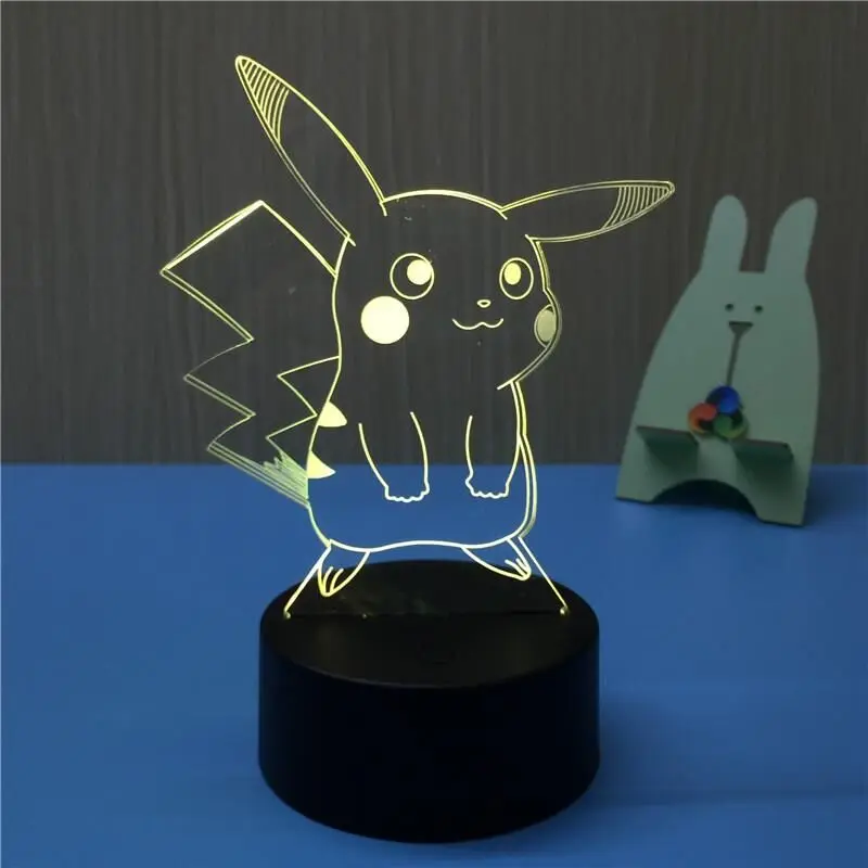New Pokemon Lamp 3D Pikachu Night Light for Halloween Kids Toys Holiday Gifts