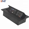 Desktop Pop Up Power Socket Box with Bottom Connection Cable Plugs for Office AV Solutions