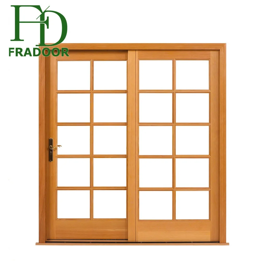 Bypass Style Solid Wood Interior Double Track Sliding Barn Door