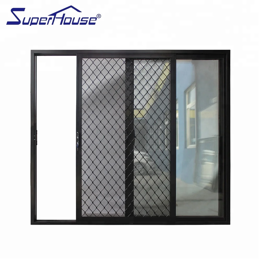 Security  big iron window grill design with aluminium doors window
