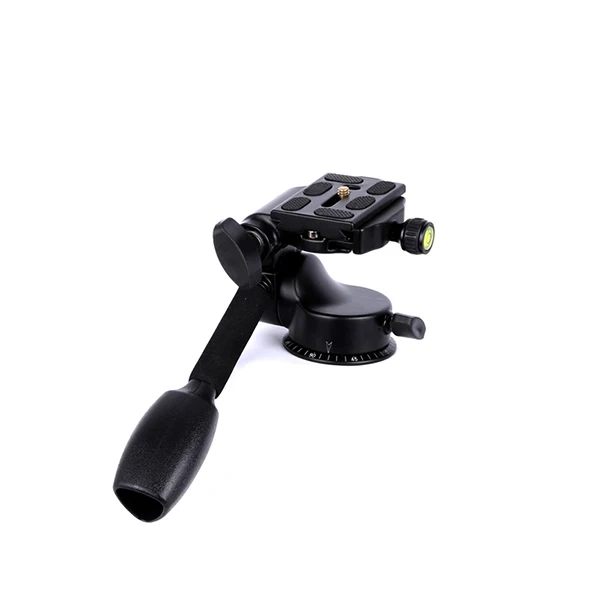 

A Camera Tripod Mini Panhead Handheld Tripod Head Q08 Camera Mount to 1/4 Screw Gimbal Mount DSLR Accessories Quick Release, Black