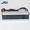 JHDES2-2 British Standard desktop extension socket power board with 2xRJ45