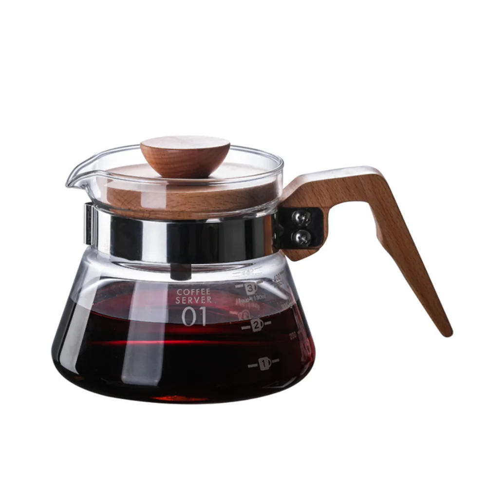 

Ecocoffee 600ML Heatproof Glass Coffee Server V60 Barista Tools Tea Pot Coffee maker machine, Clear transparent