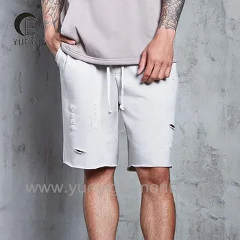 distressed sweat shorts