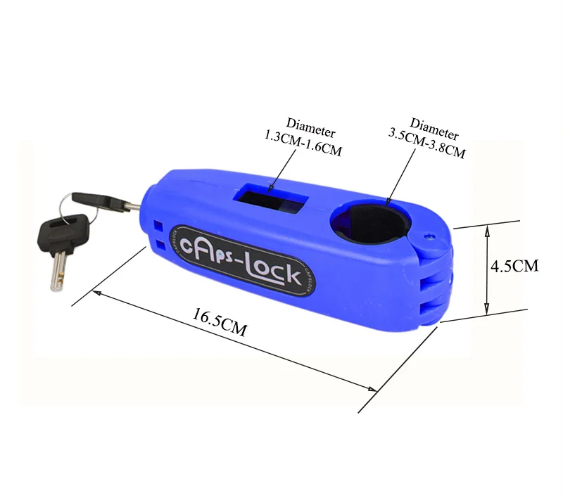 
Motorcycle brake lever disc lock set orange,green,yellow,red,black and blue. 