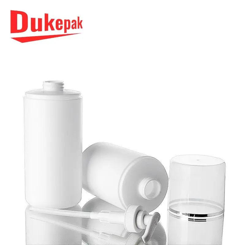 
Luxury new types 500 ml white shower gel bottle with transparent cap 