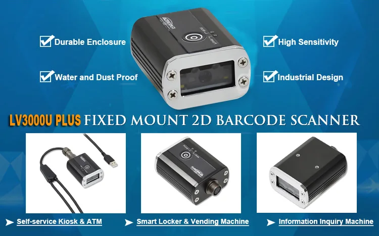 best document scanner Rakinda LV3000Uplus 1D 2D Fixed Mount RS232 Barcode Reader IP68 Industrial QR Code Scanner Reader flatbed scanner