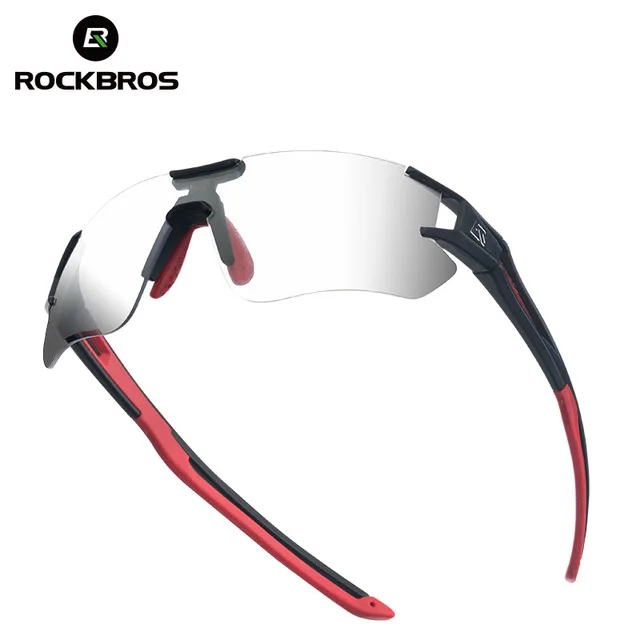 ROCKBROS Outdoor Sports Fishing Polarized Sunglasses Bike Cycling Photochromic Glasses with Transparent Lens