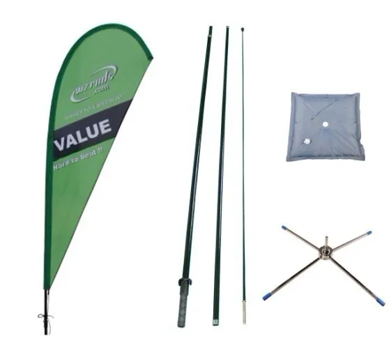 Portable Aluminum Telescopic Flag With Pole Portable Aluminum Telescopic Flag With Pole