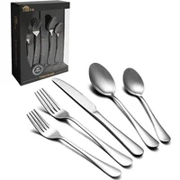 

FDA 18/0 Hot Sell 20pcs Stainless Steel Cutlery Set Spoon & Fork Knife