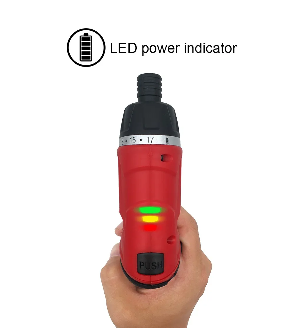 Kcs626p19pcs 3.6v Cordless Screwdriver With Usb Recharging Electric