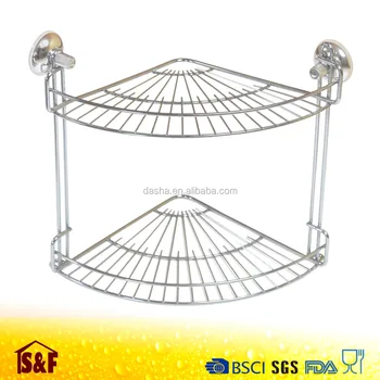 2 Tier Bathroom Corner Rack Stand Stainless Steel Bathroom Corner