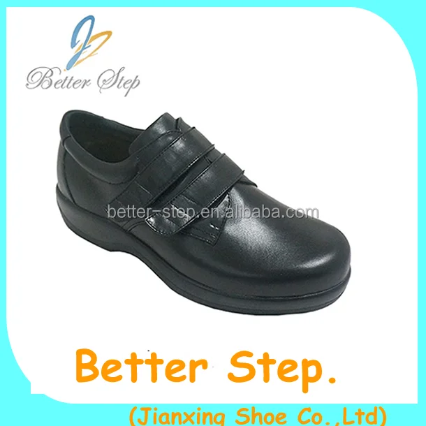 
Black Man Genuine leather Medical Special Diabetics Shoes 