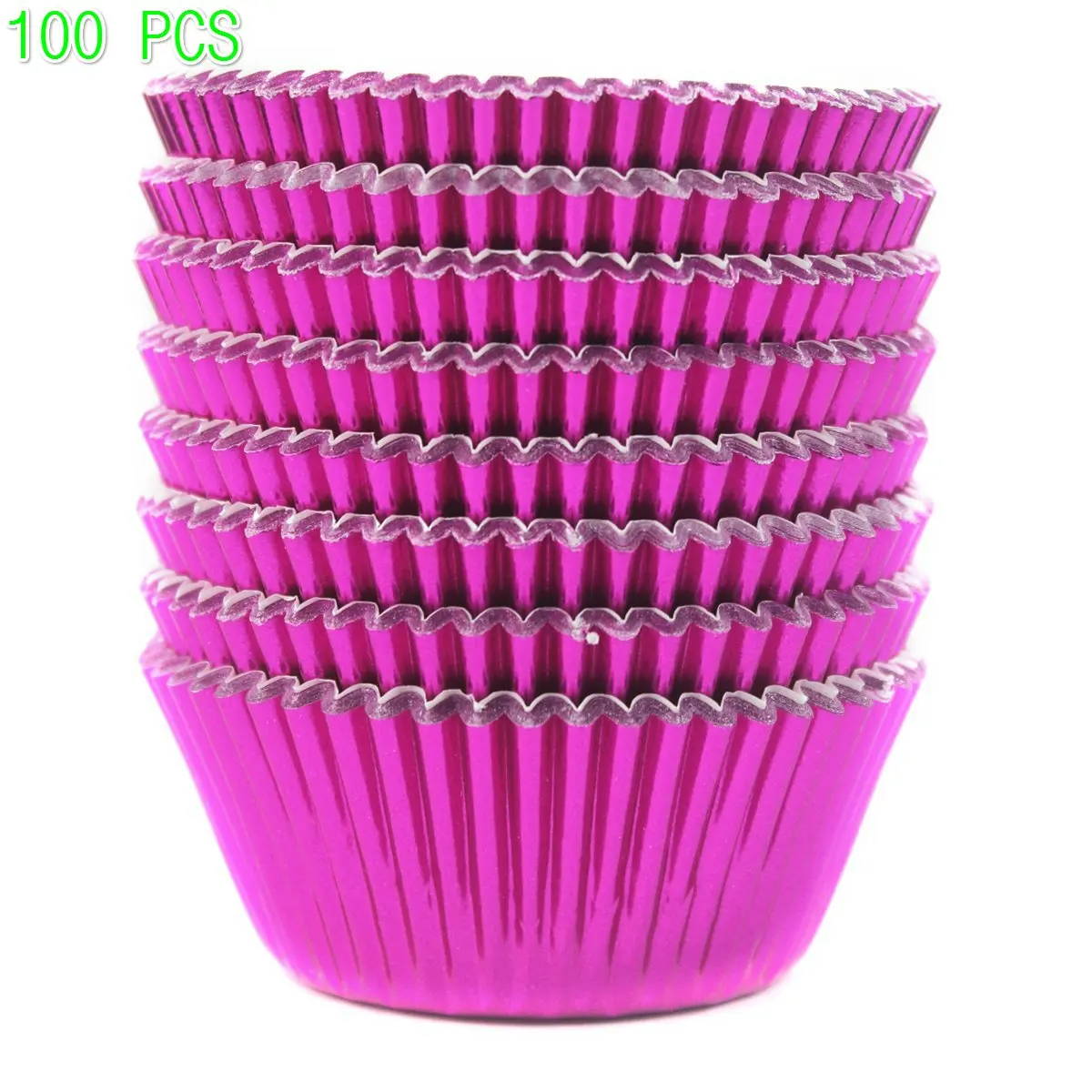 Red Colorful Foil Paper Cupcake Case Liners Baking Muffin Paper Cases,A Box of 100 Pieces