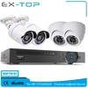 2 Pcs Onvif 1.3 Megapixel CCTV Low Light Ip Ir Bullet Camera and 2Pcs Dome IP Camera NVR Kit