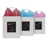 White Gift Bags with Scratch Paper for Customization Party Favour Bags, Party Gift Tote Bags and Kraft Paper Handbags