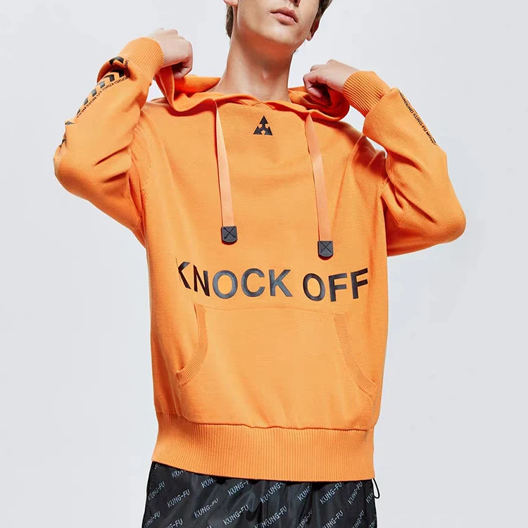 

Pure Color Pullover Sweatshirts Hoodie Custom Print for Men