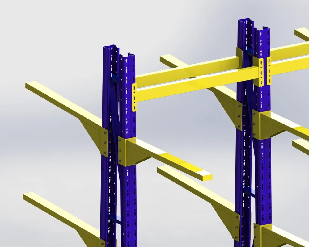 warehouse storage cantilever rack heavy duty metal leg rack