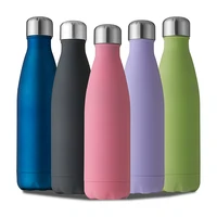 

Sports bottle 500ml stainless steel vacuum insulated water bottle pink black green blue