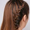 50pcs/lot 2018 Tiara Hair Braided Ring Gold Color Circle Cuff Clip Hair Jewelry For Wedding Decoration