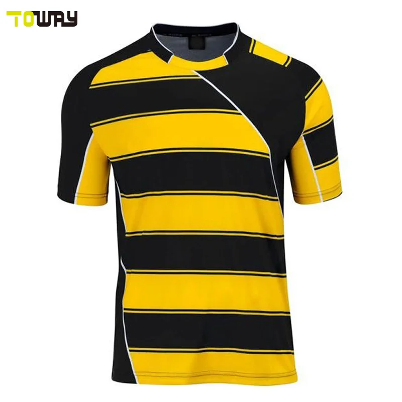 yellow black soccer jersey