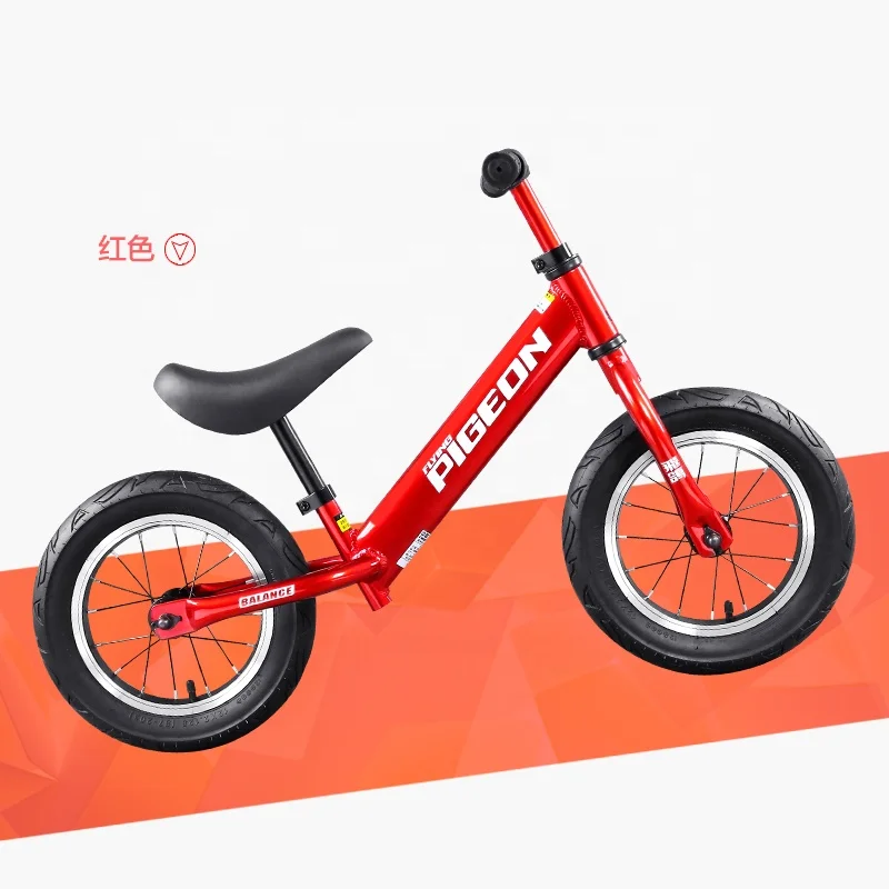 

Flying Pigeon 12 inch High Carbon Steel Baby Push Ride on Car Toy Sports Bicycle Cycling Kid Balancing Bike, Red