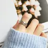 2019 Youthway fashion jewelry Resizable Opening Tin foil paper ring sterling silver figure ring