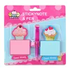 INTERWELL LW7688 Pretty Sticky Notes Logo Box With Ballpoint Pen