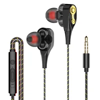 

Stereo Dual Drive earphone In-ear Headset Earbuds Bass Earphones For Xiaomi huawei 3.5mm earphones With Mic