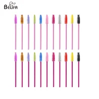 

Belifa hot sale disposable eye eyelash mascara wands brush pink for eyelash extensions