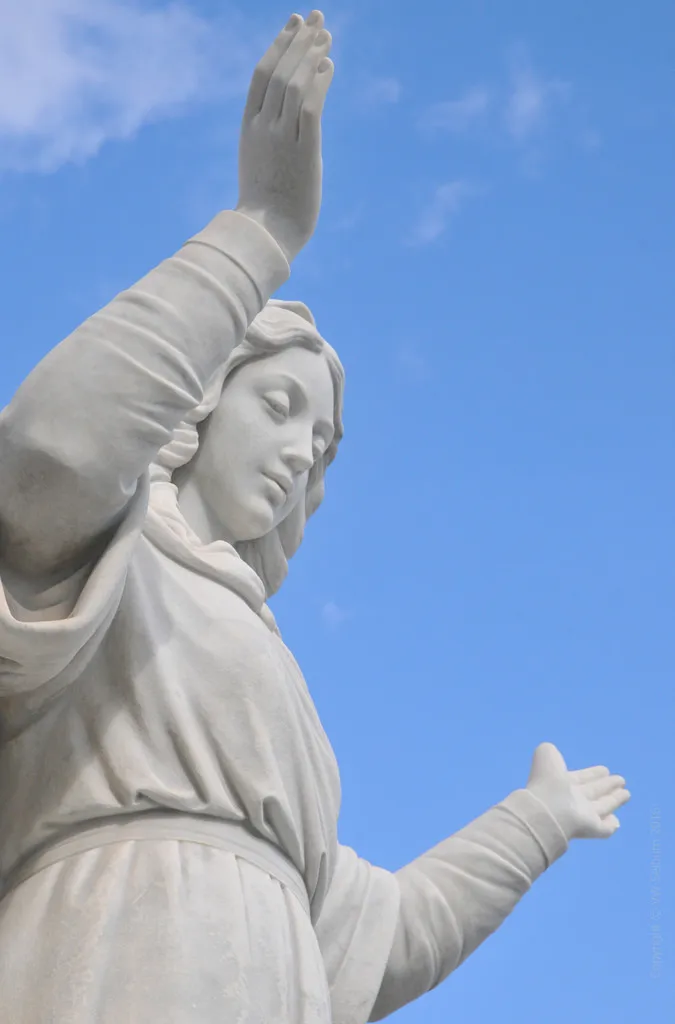 廉价工厂高品质大理石石头圣母玛丽雕像