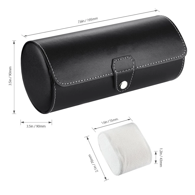 Handmade Durable Suede Leather Blank Watch Case Men Watch Sets With Box