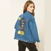 Ladies Patchwork Women Patch Denim Jacket