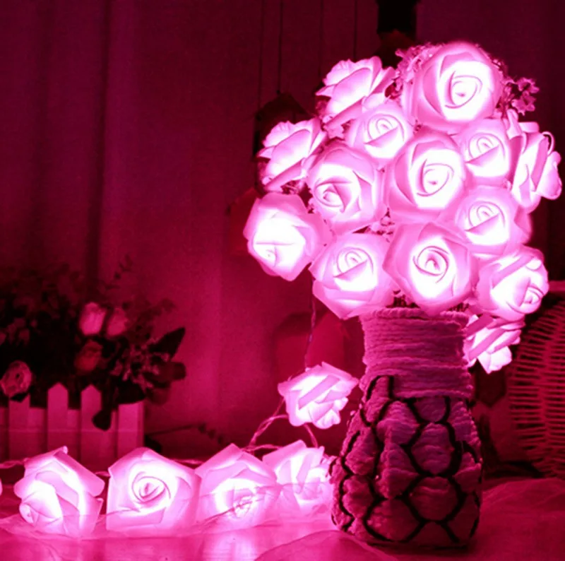 2019 Whole 20 Led Lighting Rose Flower String Fairy 004