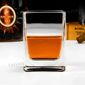 Luxury Fancy Design Crystal Square Whisky Glass