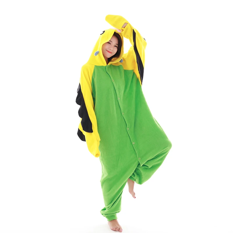 

Green Parrot Pajamas Polar Fleece Fabric Costume dress